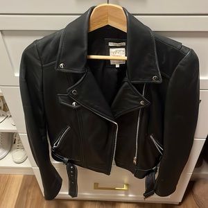 Zara real leather jacket